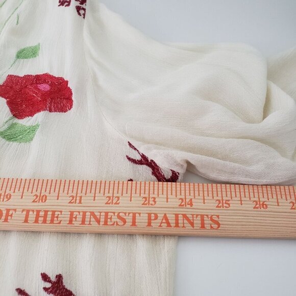 Velzera Embroidered Floral Tunic Rayon Boho Lightweight Longline Womens Size 2XL - Picture 9 of 10